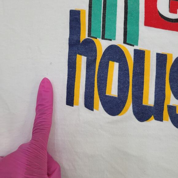 Vintage 90s UCA Cheerleaders Shirt Womens L 21x26 White - Picture 4 of 15